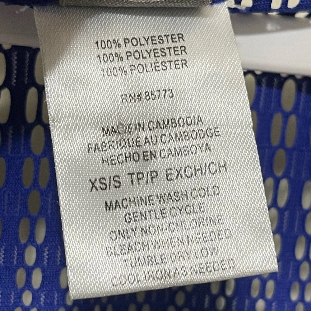 O'Neill Mesh Cover Up Mini Dress Beach Vacation Pool Resort Royal Blue Size XS/S